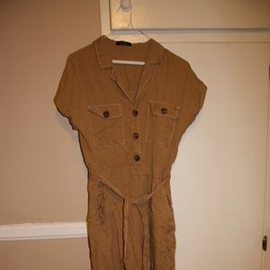 NWOT Bershka Brown Jumpsuit!